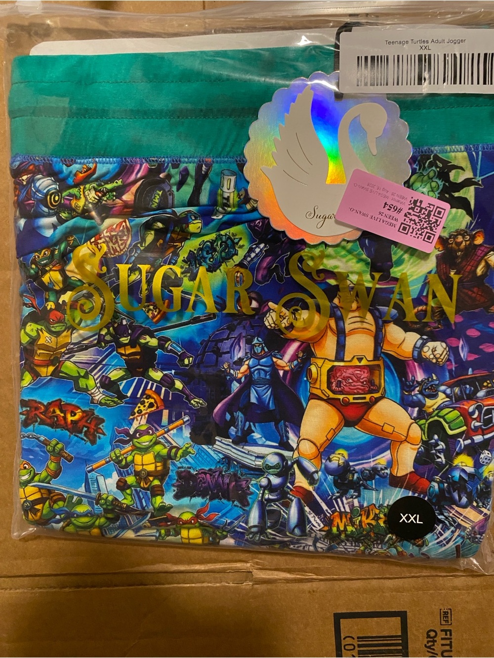 Sugar Swan TMNT bamboo joggers 2xl NWT